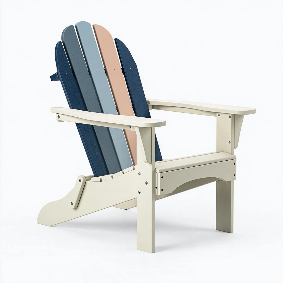 Adirondack Gartenstuhl 82 x 78 x 97 cm Holz Creme Dunkelblau Graublau Rosé klappbar