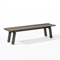 Gartenbank 180 x 35 x 45 cm Holz braun mit Metallgestell modern